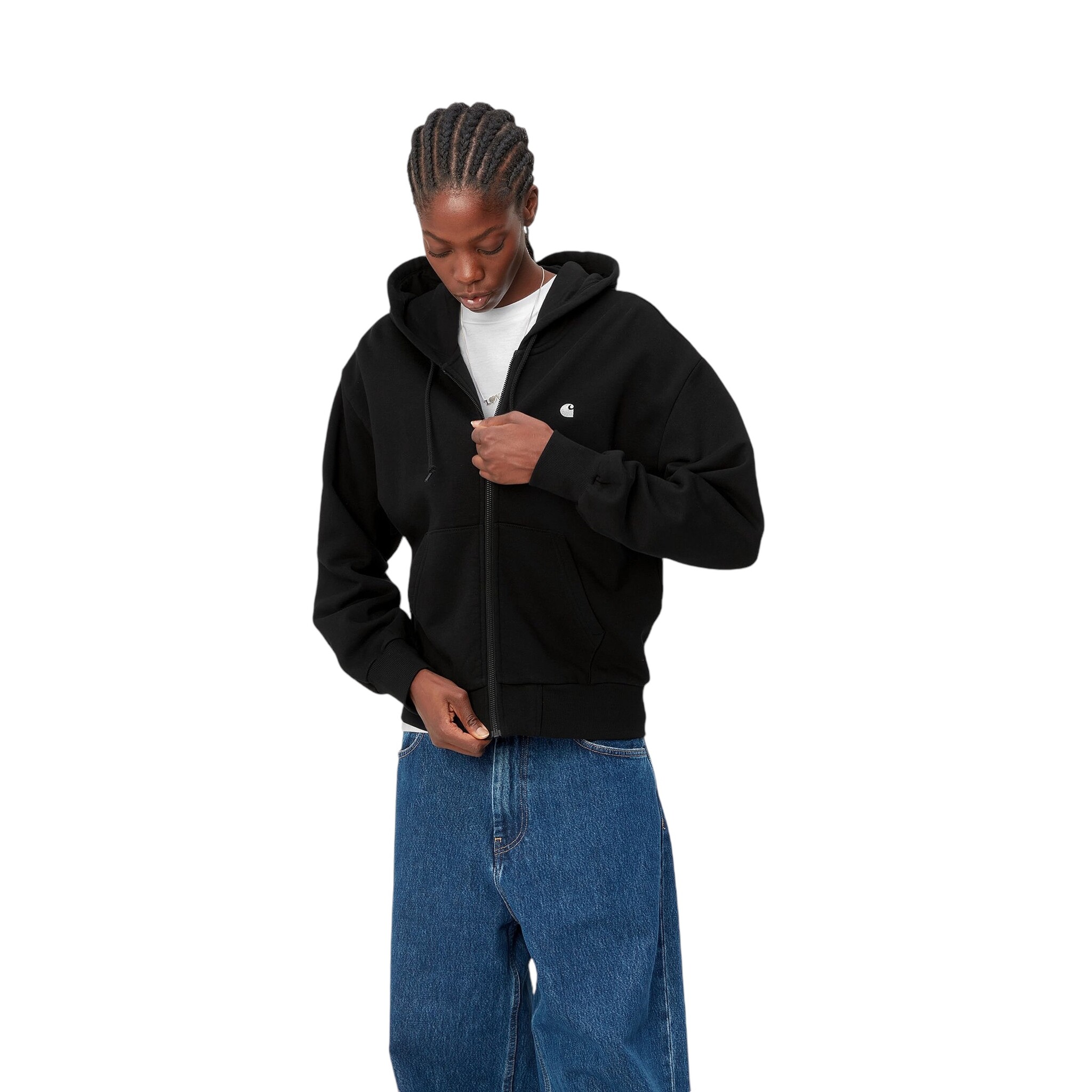 Carhartt WIP W' Hooded Casey Jacket - Black/Silver