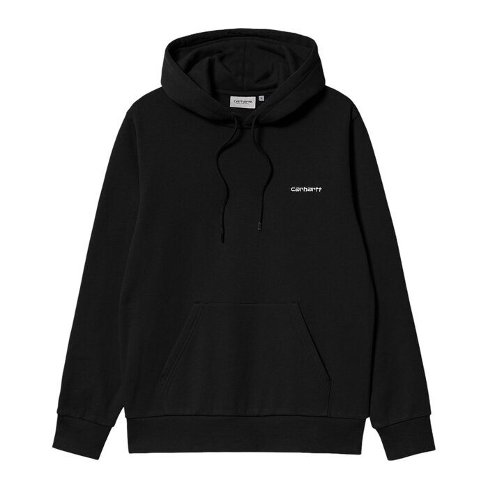 Carhartt WIP Hooded Script Embroidery Sweat - Black/White