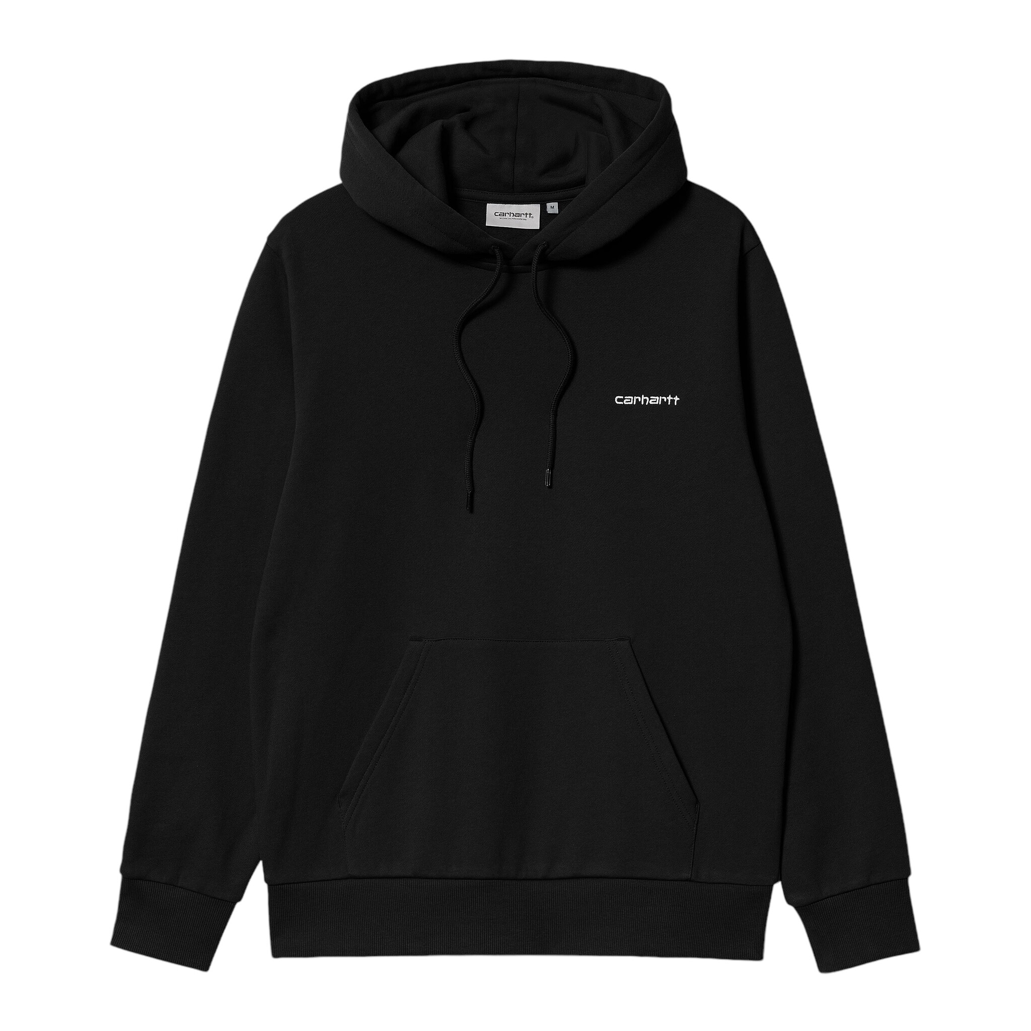 Carhartt WIP Hooded Script Embroidery Sweat - Black/White