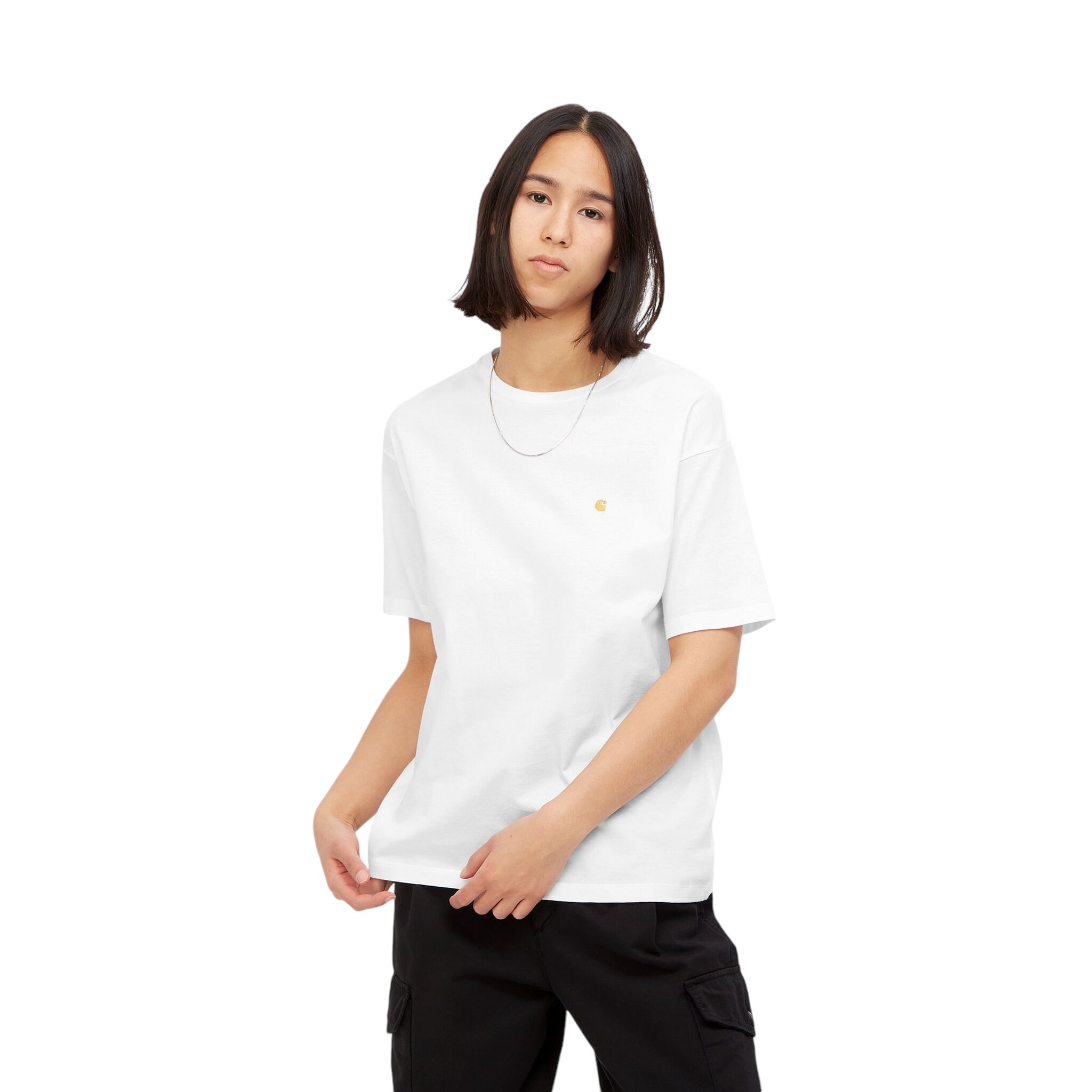Carhartt WIP W' S/S Chase T-Shirt - White/Gold
