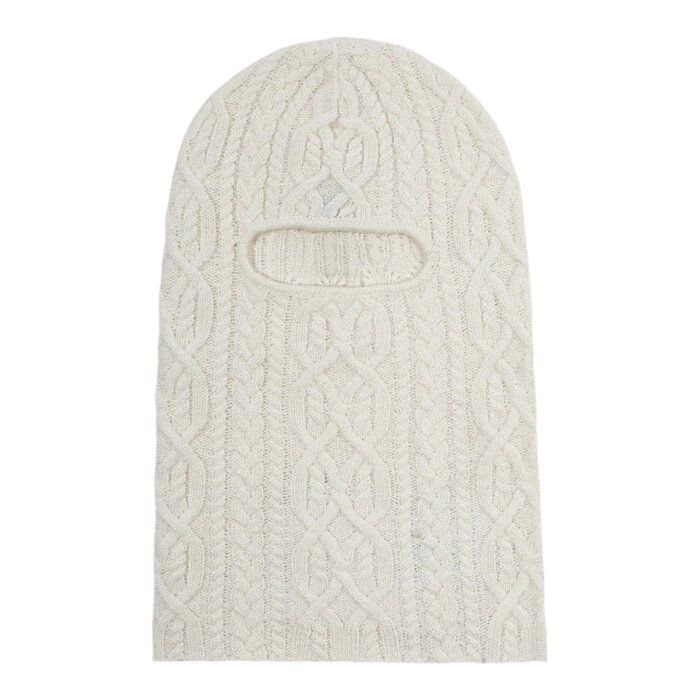 Wasted Paris Rain Cable Knit Balaclava - Off-White