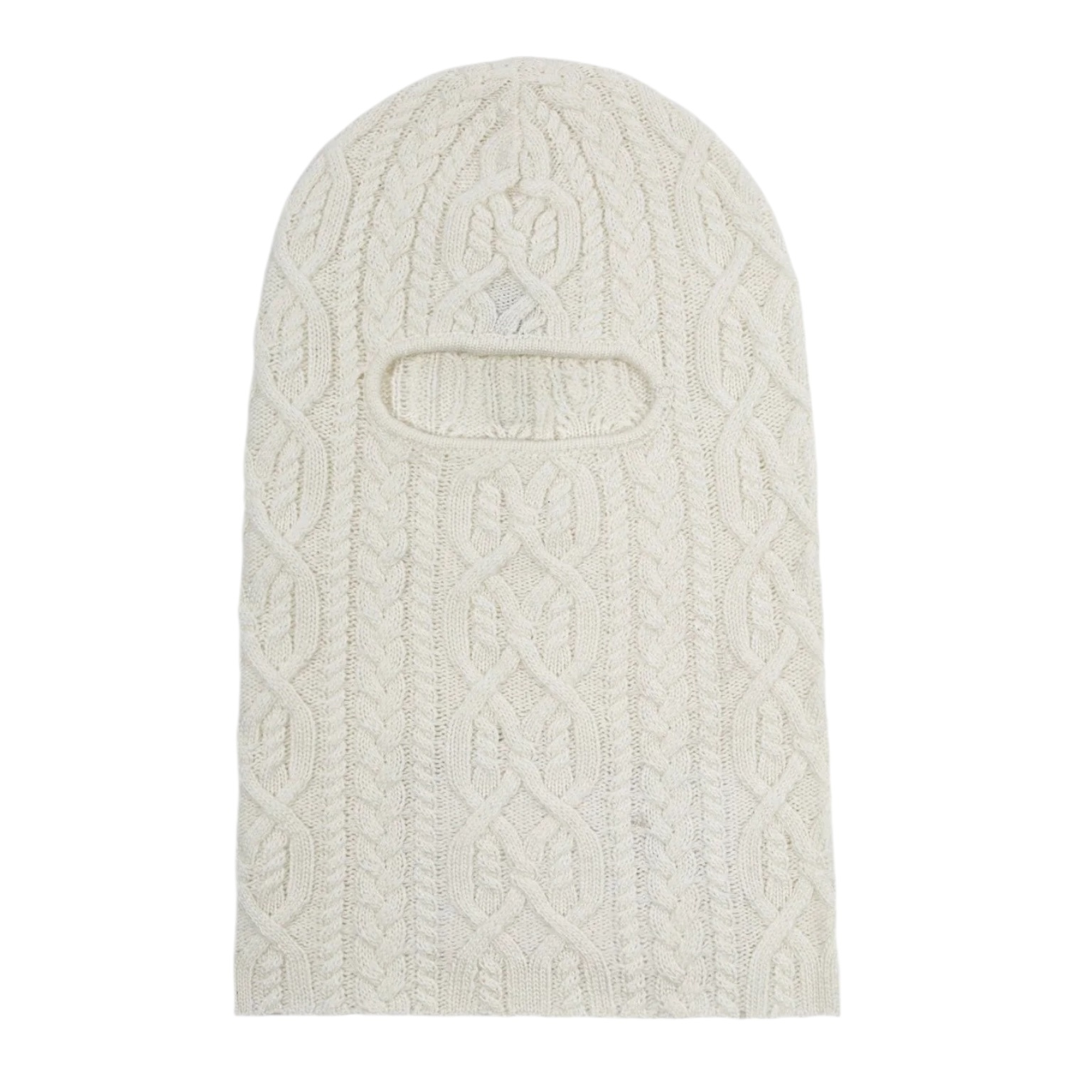 Wasted Paris Rain Cable Knit Balaclava - Off-White