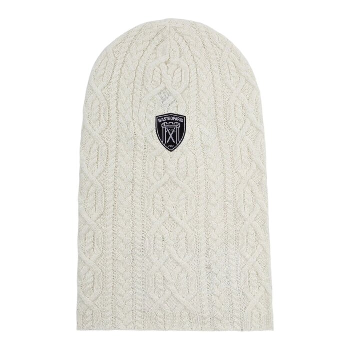 Wasted Paris Rain Cable Knit Balaclava - Off-White