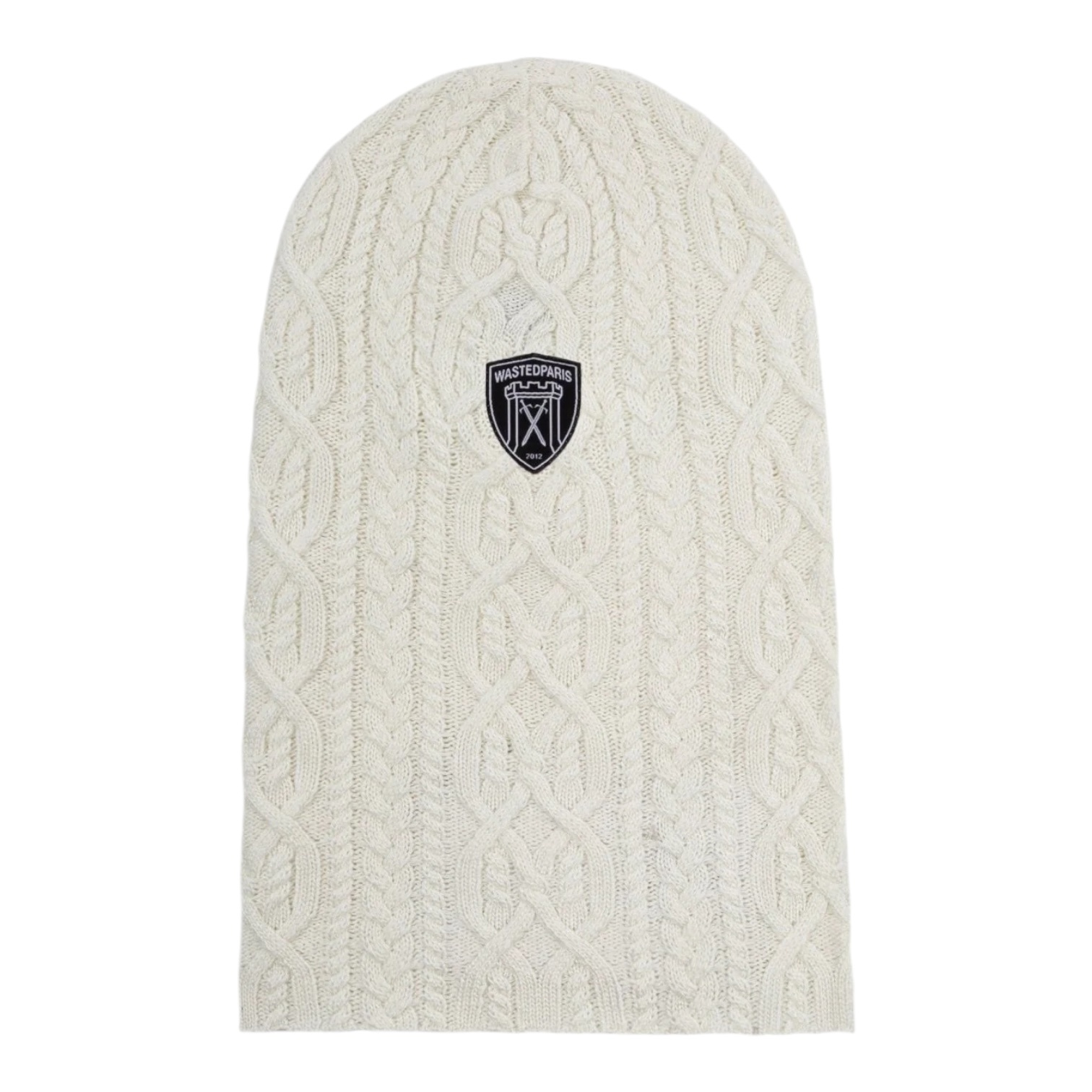 Wasted Paris Rain Cable Knit Balaclava - Off-White