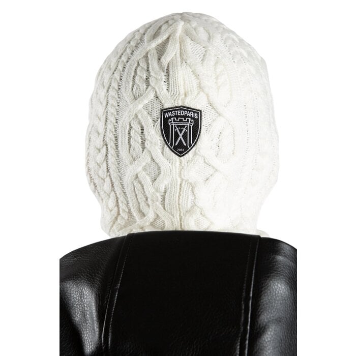 Wasted Paris Rain Cable Knit Balaclava - Off-White