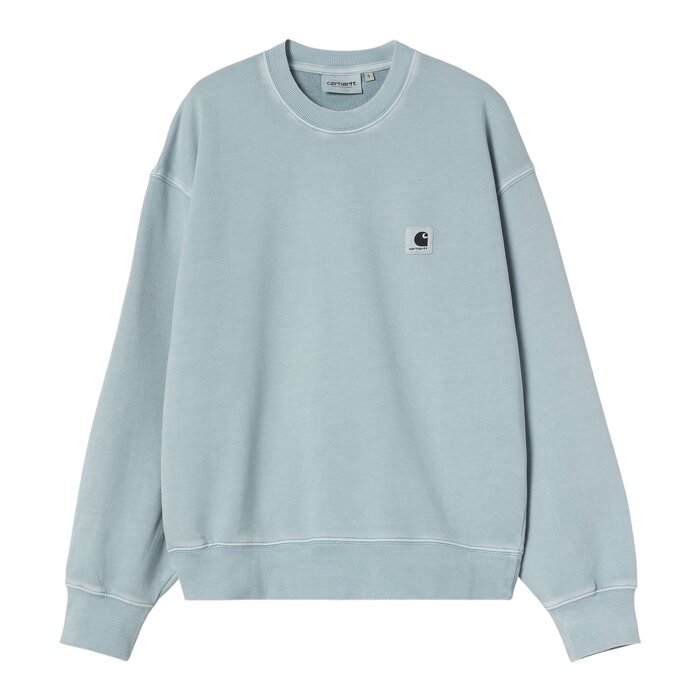 Carhartt WIP W' Nelson Sweatshirt - Dusty Ice (Garment Dyed)