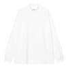 L/S Script Mockneck T-Shirt - White