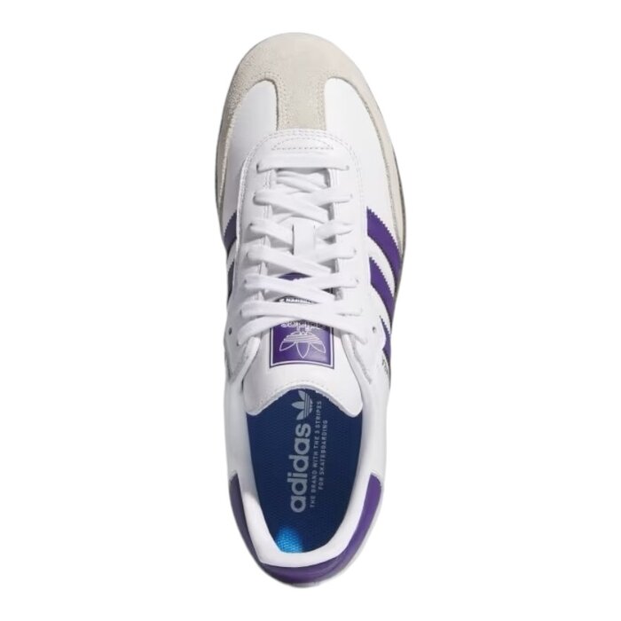 Adidas Skateboarding Samba Adv - Cloud White/Collegiate Purple/Gold Metallic