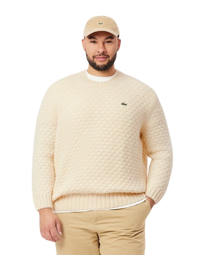Laine Cardée Pull Hiver Lacoste Pull En Laine Cardée Epaisse Col