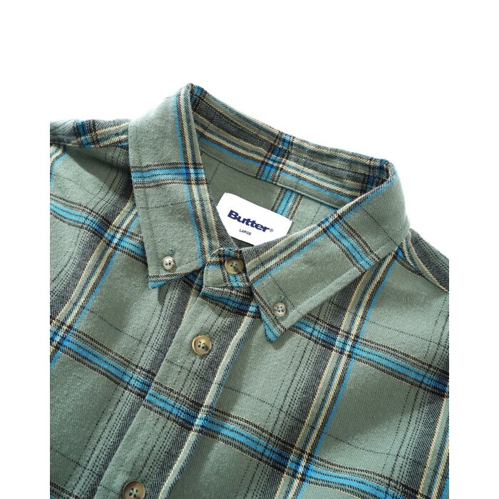 Butter Bugs Flannel Shirt - Sage