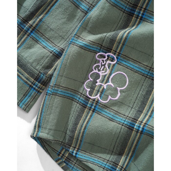 Butter Bugs Flannel Shirt - Sage