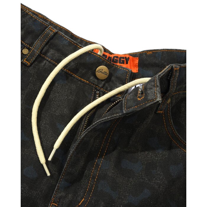 Butter Leopard Denim Jeans - Black