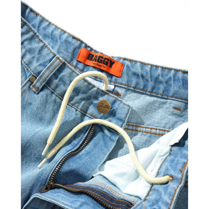 Butter Lock Baggy Denim Jeans - Light Indigo
