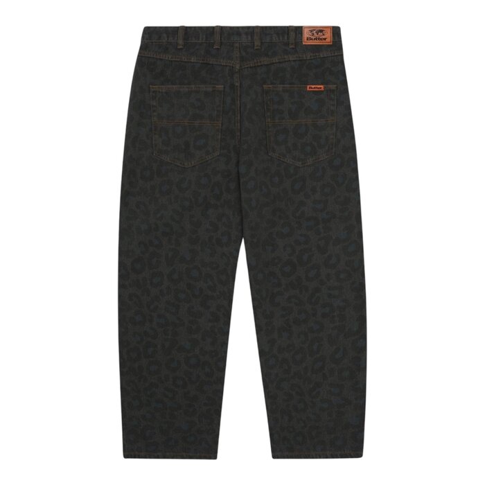 Butter Leopard Denim Jeans - Black