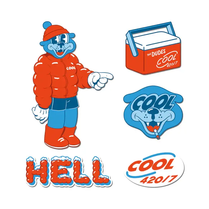 The Dudes The Dudes Cool 420/7 Sticker Set