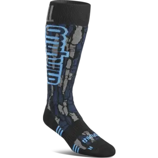 Thirtytwo M' Signature Powell Merino Sock - Black/Blue