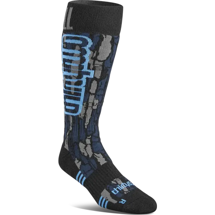 Thirtytwo M' Signature Powell Merino Sock - Black/Blue