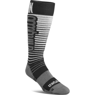 Thirtytwo M' Signature Helgason Merino Sock - Black/Silver