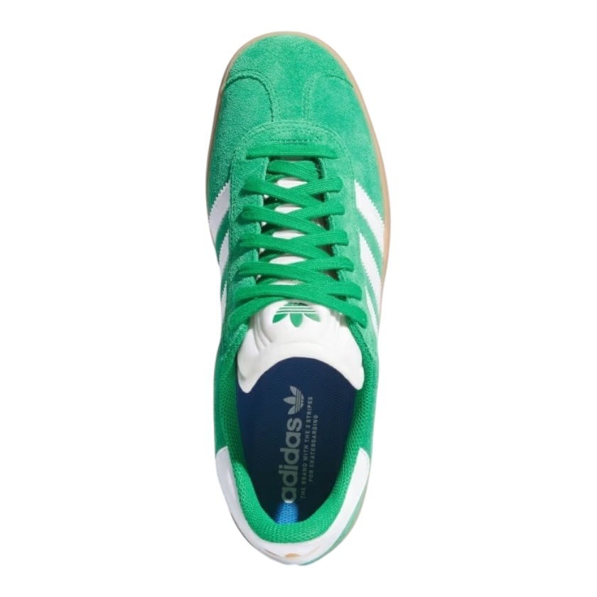 Adidas Skateboarding Gazelle ADV - Green/Cloud White/Gold Metallic