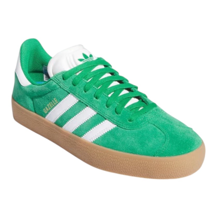 Adidas Skateboarding Gazelle ADV - Green/Cloud White/Gold Metallic