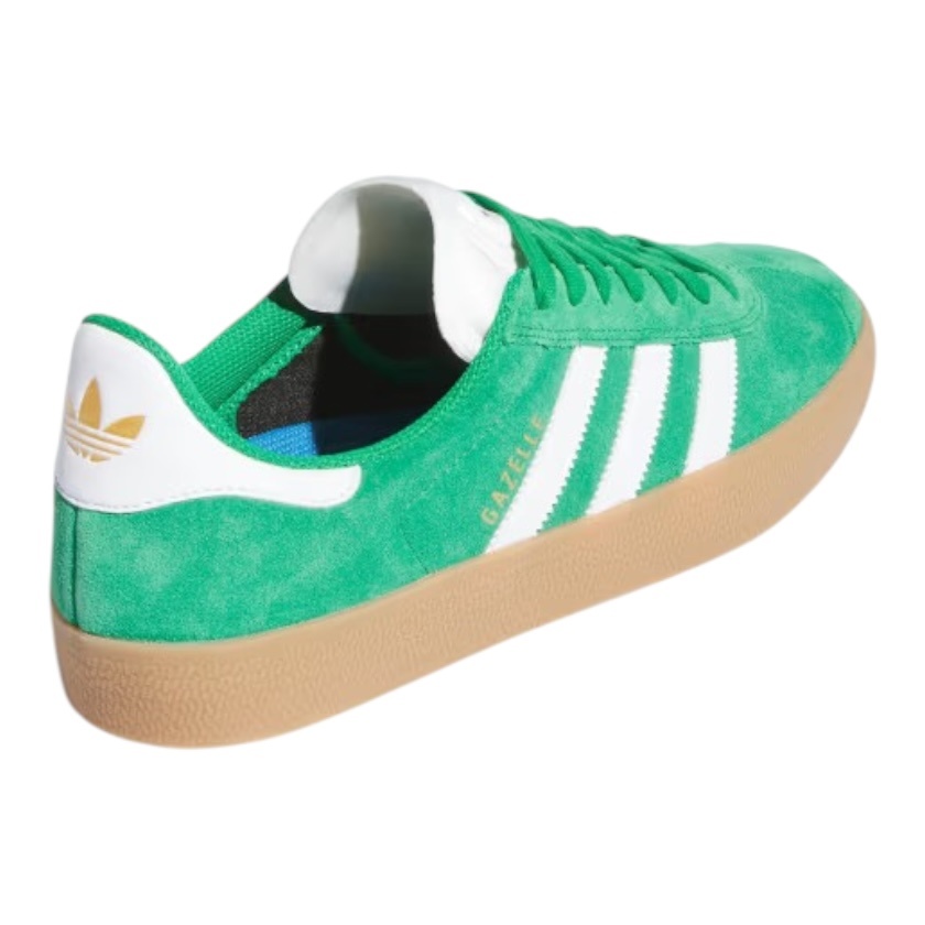 Adidas Skateboarding Gazelle ADV - Green/Cloud White/Gold Metallic