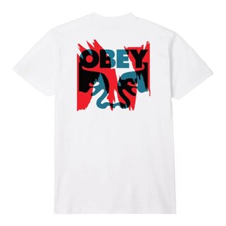 Obey Torn Poster Icon T-shirt - White