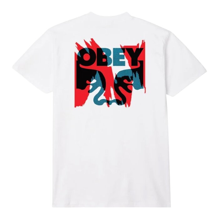 Obey Torn Poster Icon T-shirt - White
