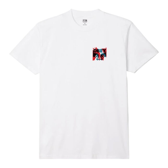 Obey Torn Poster Icon T-shirt - White