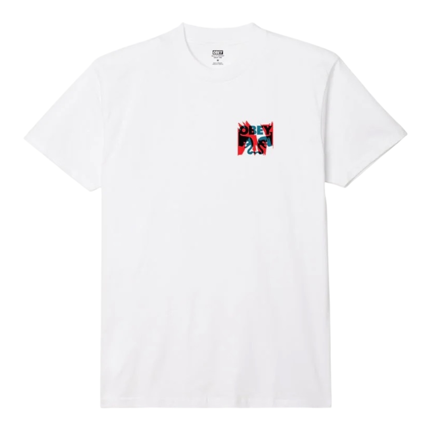 Obey Torn Poster Icon T-shirt - White