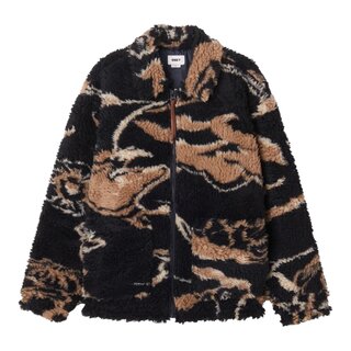 Obey Mushroom Sherpa Jacket - Dark Navy Multi