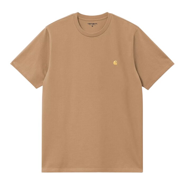 Carhartt WIP S/S Chase T-Shirt - Dusty H Brown/Gold
