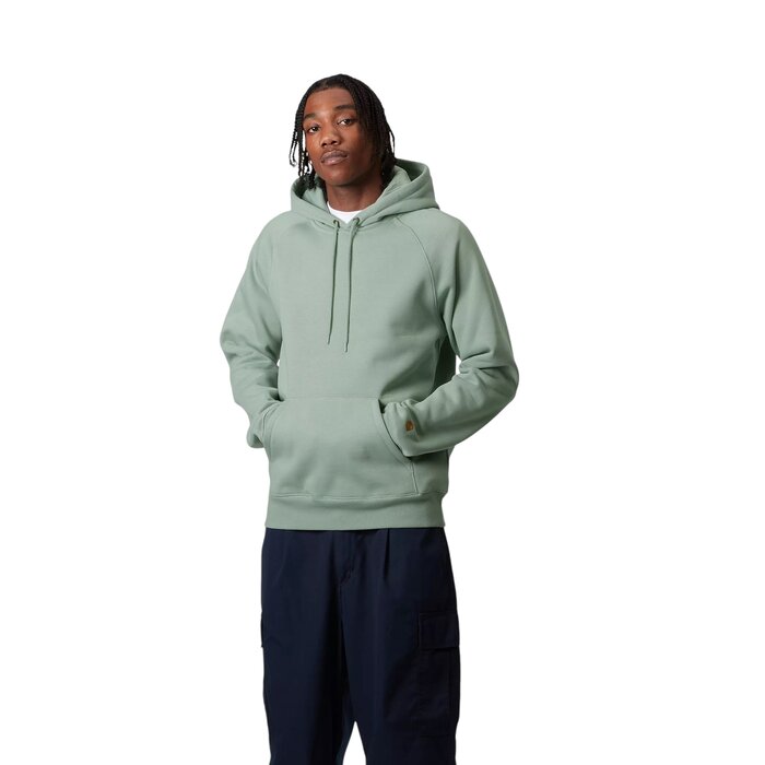 Carhartt WIP Hooded Chase Sweat - Frosted Green/Gold