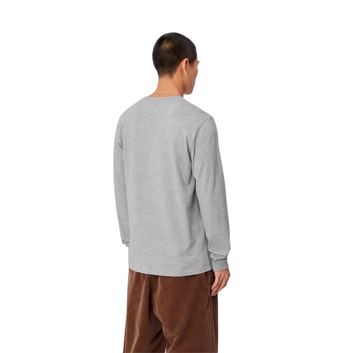Carhartt WIP L/S Pocket T-shirt - Grey Heather