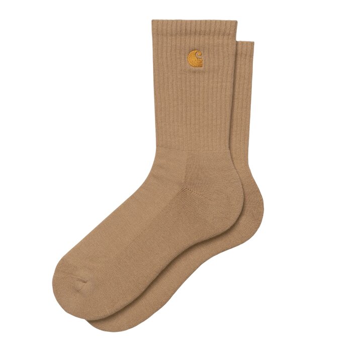 Carhartt WIP Chase Socks - Dusty H Brown/Gold