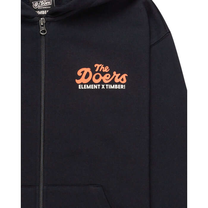 Element Timber Cross Full-Zip Hoodie - Flint Black