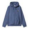 Hooded American Script Jacket - Blue Iris