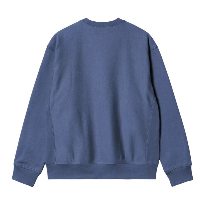 Carhartt WIP American Script Sweat - Blue Iris