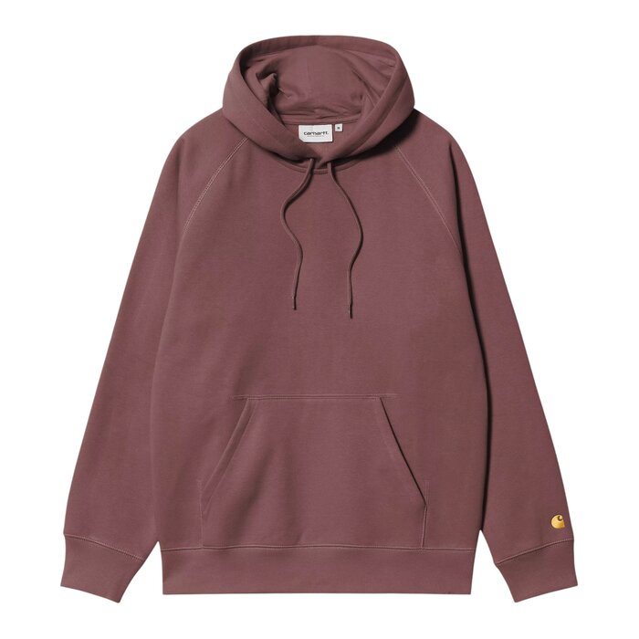 Carhartt WIP Hooded Chase Sweat - Dusky Pink/Gold