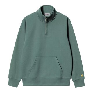 Carhartt WIP Chase Neck Zip Sweat - Silver Pine/Gold