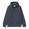 Hooded Chase Sweat - Dusky Blue/Gold