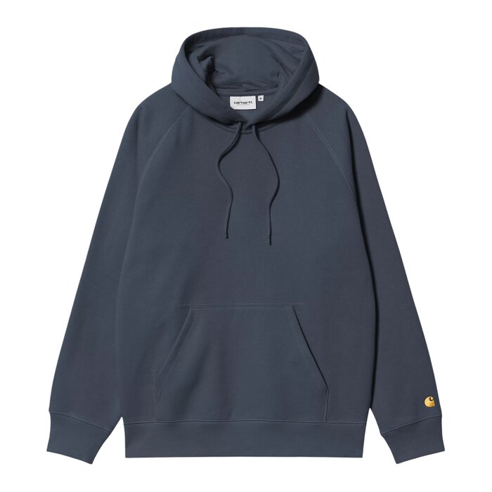 Carhartt WIP Hooded Chase Sweat - Dusky Blue/Gold