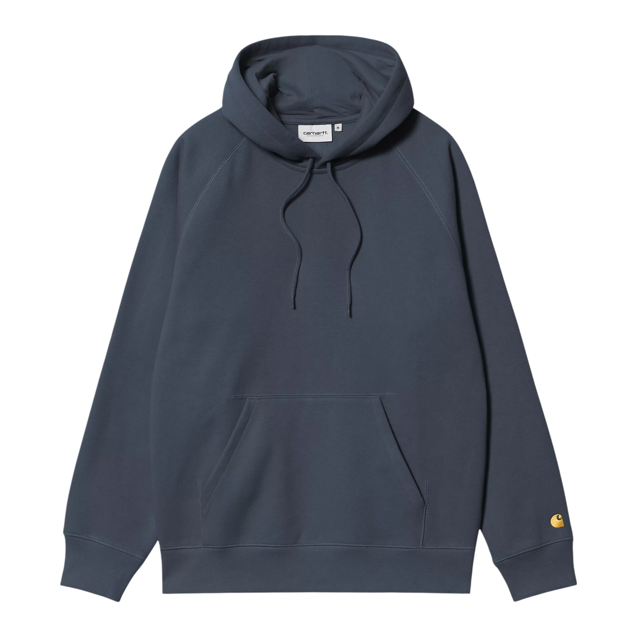 Carhartt WIP Hooded Chase Sweat - Dusky Blue/Gold