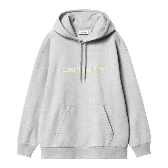 Carhartt WIP W' Hooded Carhartt Sweat - Ash Heather/Air Green