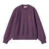 W' American Script Sweat - Huckleberry