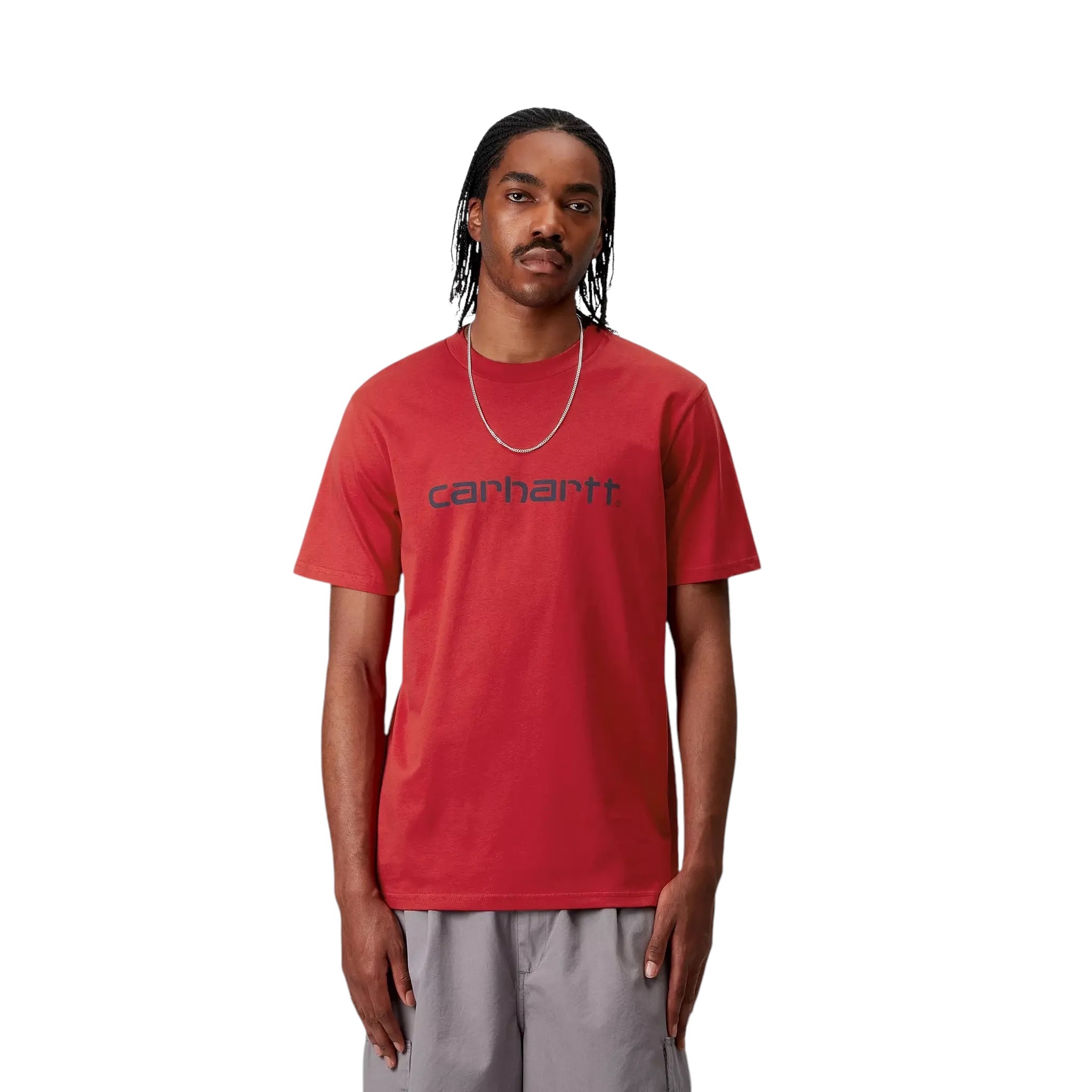 Carhartt WIP S/S Script T-Shirt - Cherry/Space