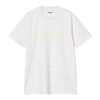 S/S Script T-Shirt - Ash Heather/Air Green