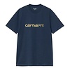 S/S Script T-Shirt - Ink/Air Yellow