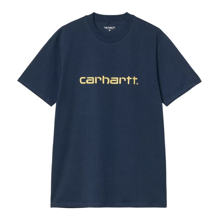 Carhartt WIP S/S Script T-Shirt - Ink/Air Yellow