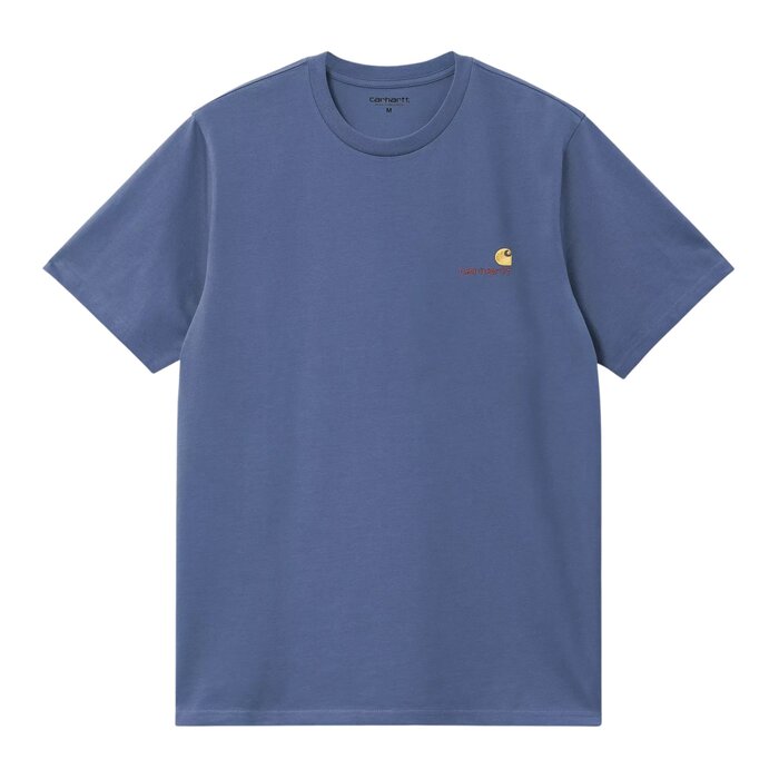 Carhartt WIP S/S American Script T-Shirt - Blue Iris
