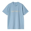 S/S Script T-shirt - Bluebird/Fleur De Sel